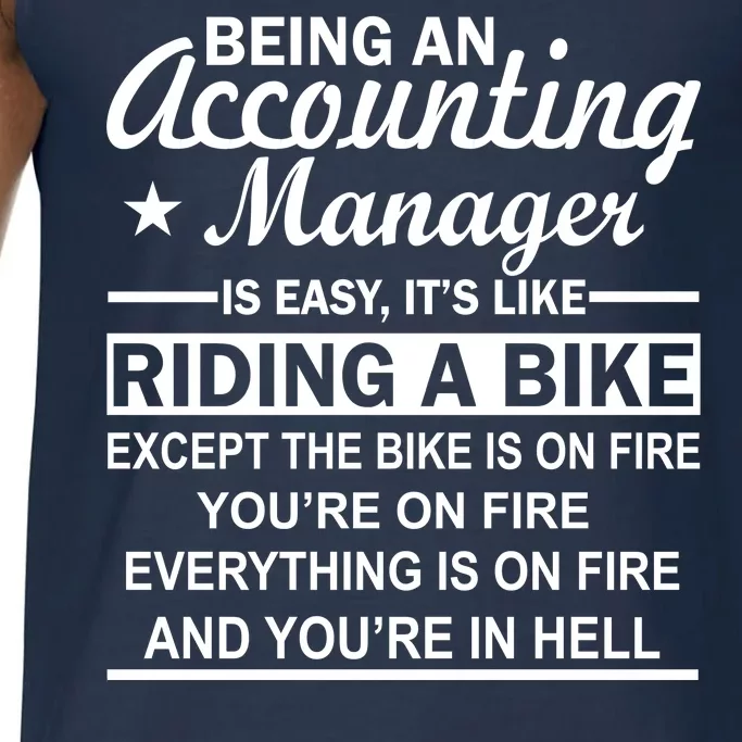 Being An Accounting Manager Riding A Bike In Hell Comfort Colors® Tank Top