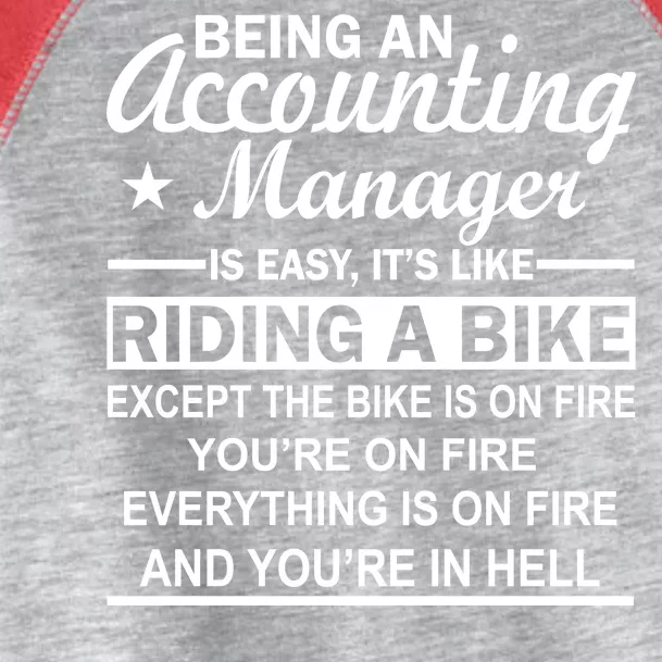 Being An Accounting Manager Riding A Bike In Hell Toddler Fine Jersey T-Shirt