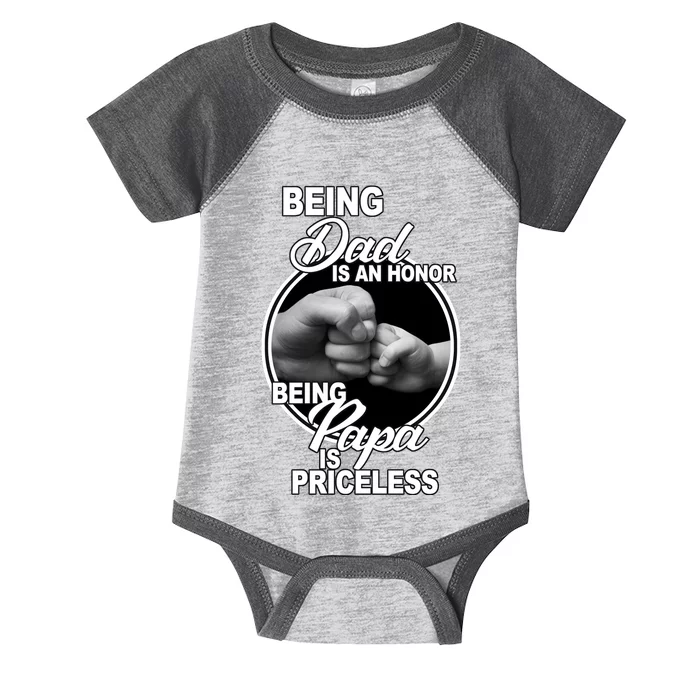 Being Dad Is An Honor Papa Is Priceless Infant Baby Jersey Bodysuit