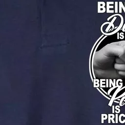 Being Dad Is An Honor Papa Is Priceless Softstyle Adult Sport Polo