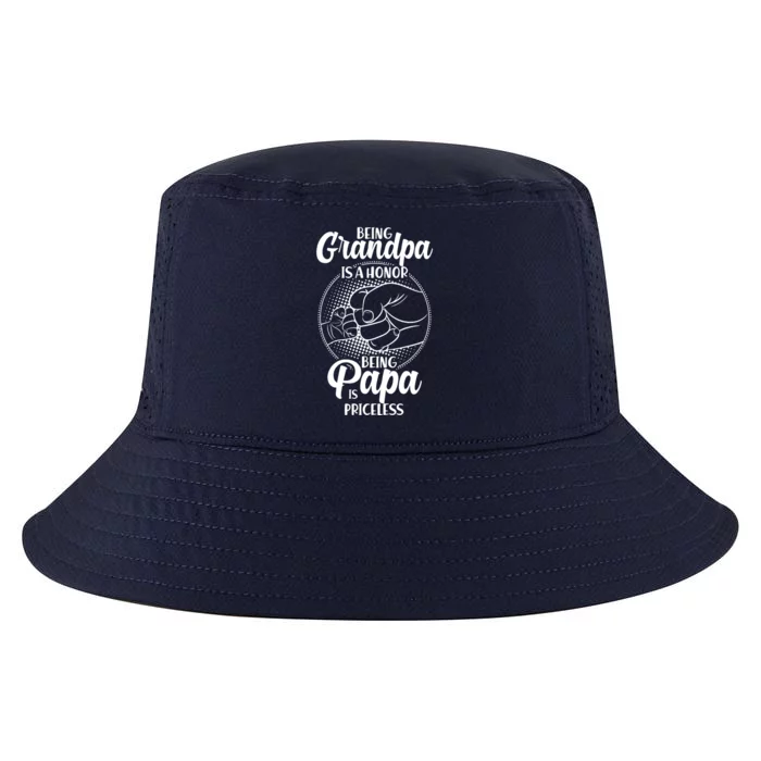 Being Grandpa Is A Honor Being Papa Is Priceless Cool Comfort Performance Bucket Hat