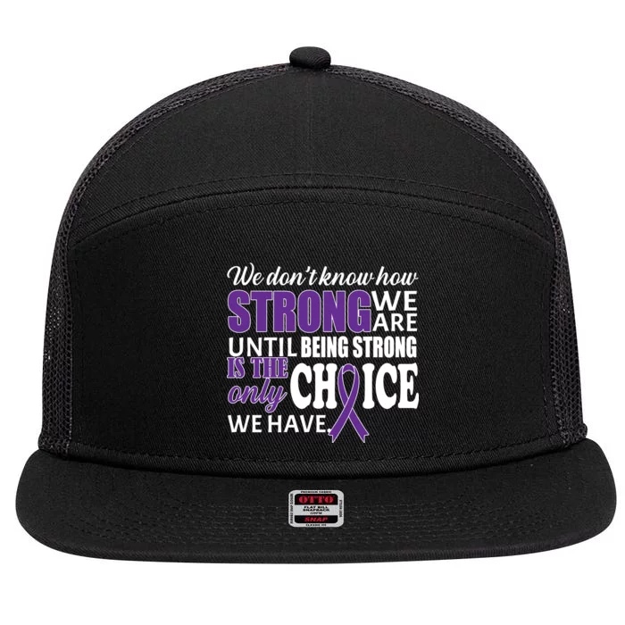 Being Strong Is The Only Choice Lupus Awareness 7 Panel Mesh Trucker Snapback Hat