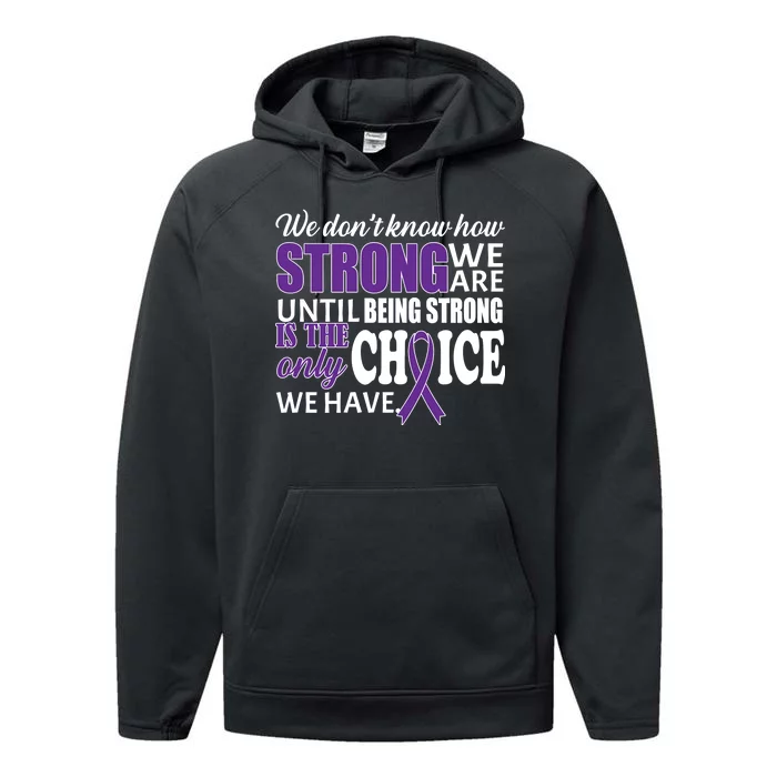 Being Strong Is The Only Choice Lupus Awareness Performance Fleece Hoodie