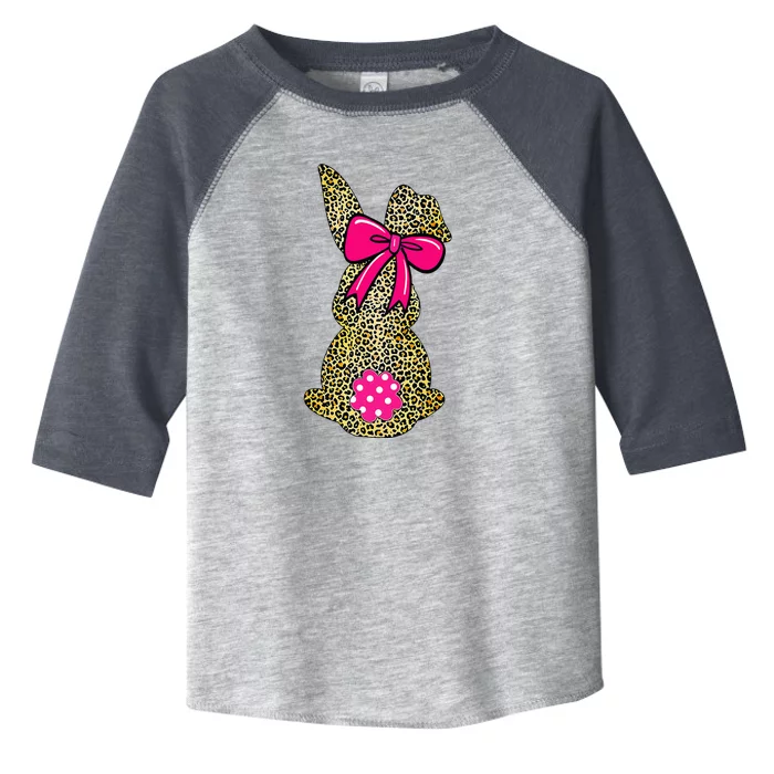 Bunny Easter Leopard Plaid Buffalo Funny Rabbit Toddler Fine Jersey T-Shirt