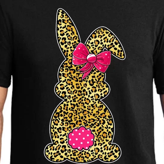 Bunny Easter Leopard Print Rabbit Easter Day Pajama Set