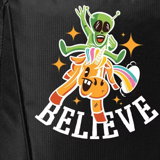 Believe Alien Unicorn City Backpack