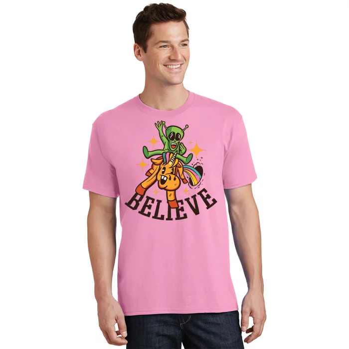 Believe Alien Unicorn T-Shirt