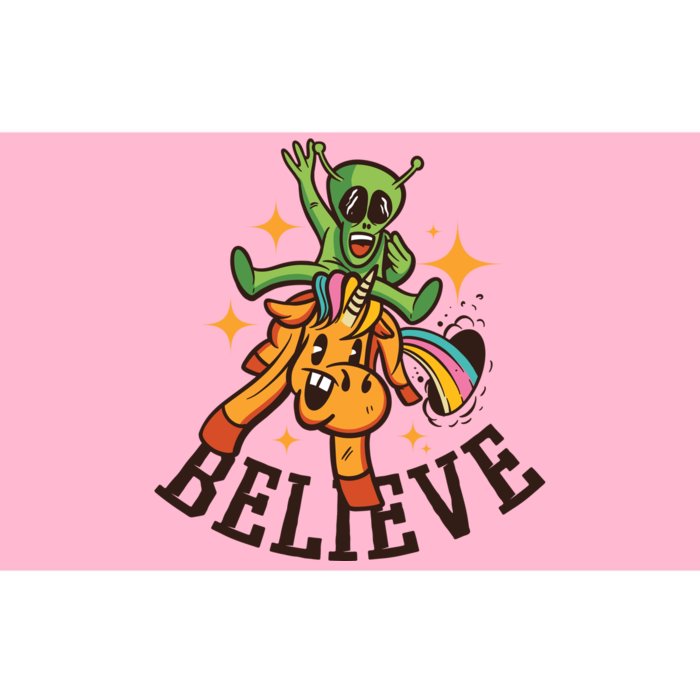 Believe Alien Unicorn Bumper Sticker