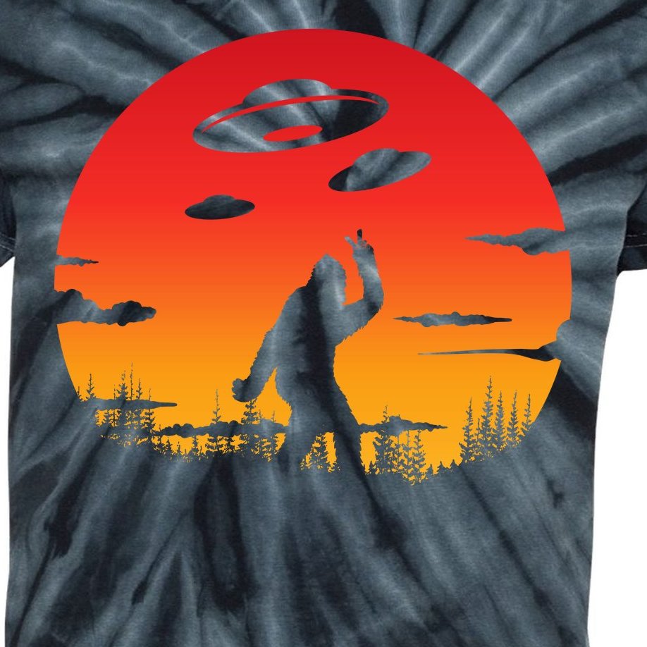 Believe Bigfoot UFO Kids Tie-Dye T-Shirt