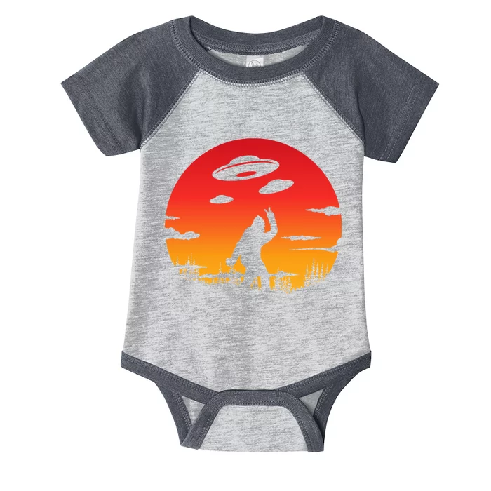 Believe Bigfoot UFO Infant Baby Jersey Bodysuit