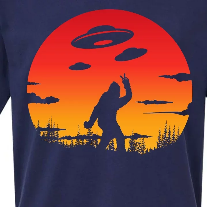 Believe Bigfoot UFO Sueded Cloud Jersey T-Shirt