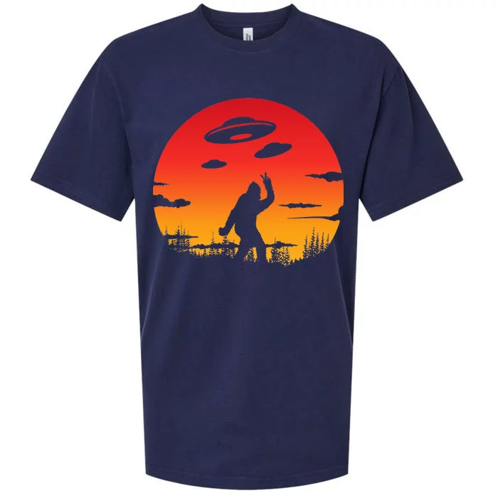 Believe Bigfoot UFO Sueded Cloud Jersey T-Shirt