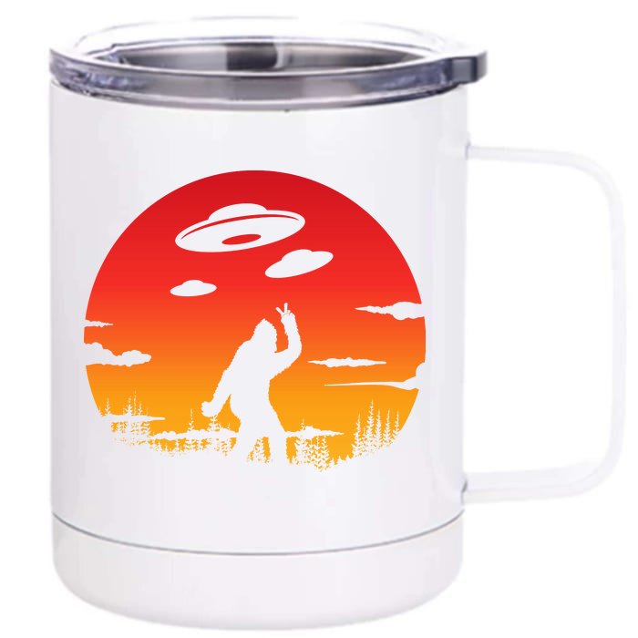 Believe Bigfoot UFO Front & Back 12oz Stainless Steel Tumbler Cup