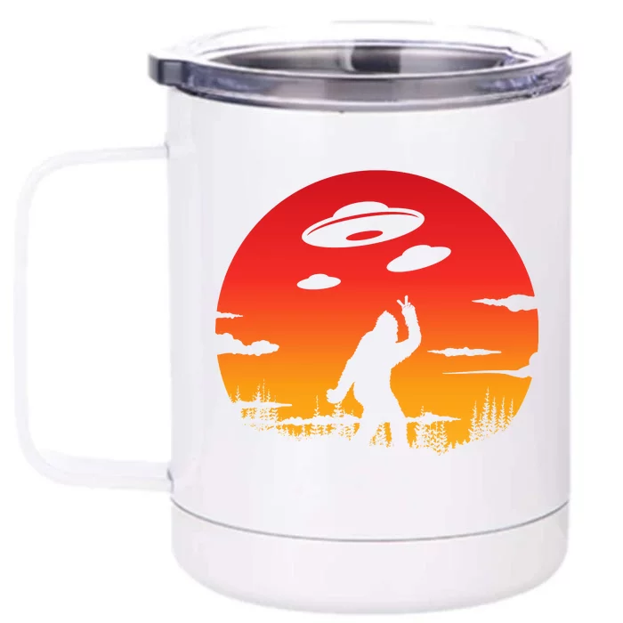 Believe Bigfoot UFO Front & Back 12oz Stainless Steel Tumbler Cup