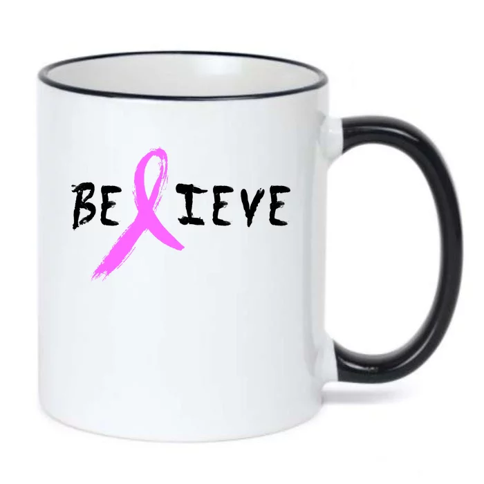 Believe Breast Cancer Black Color Changing Mug