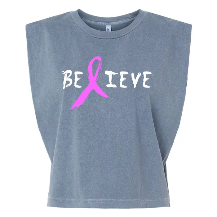 Believe Breast Cancer Garment-Dyed Women's Muscle Tee