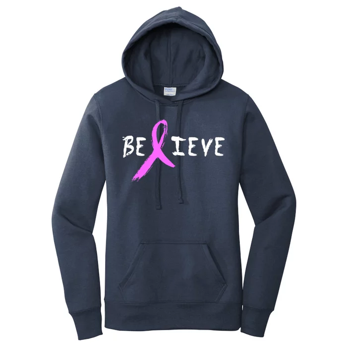 Believe Breast Cancer Women's Pullover Hoodie