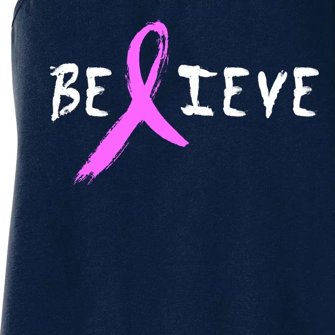 Believe Breast Cancer Women's Racerback Tank