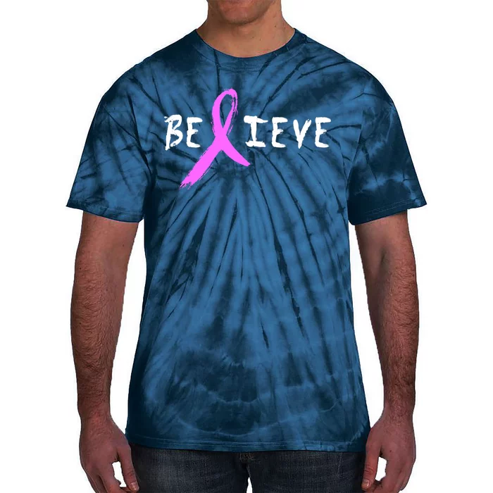 Believe Breast Cancer Tie-Dye T-Shirt