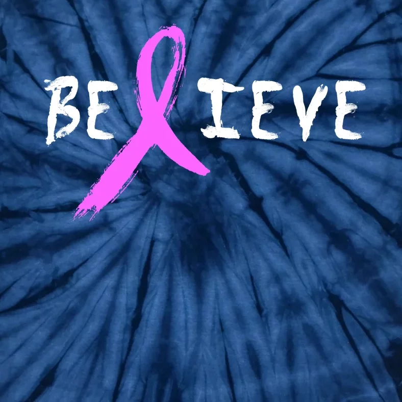 Believe Breast Cancer Tie-Dye T-Shirt