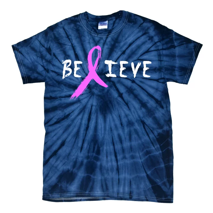 Believe Breast Cancer Tie-Dye T-Shirt