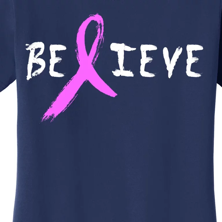 Believe Breast Cancer Women's T-Shirt