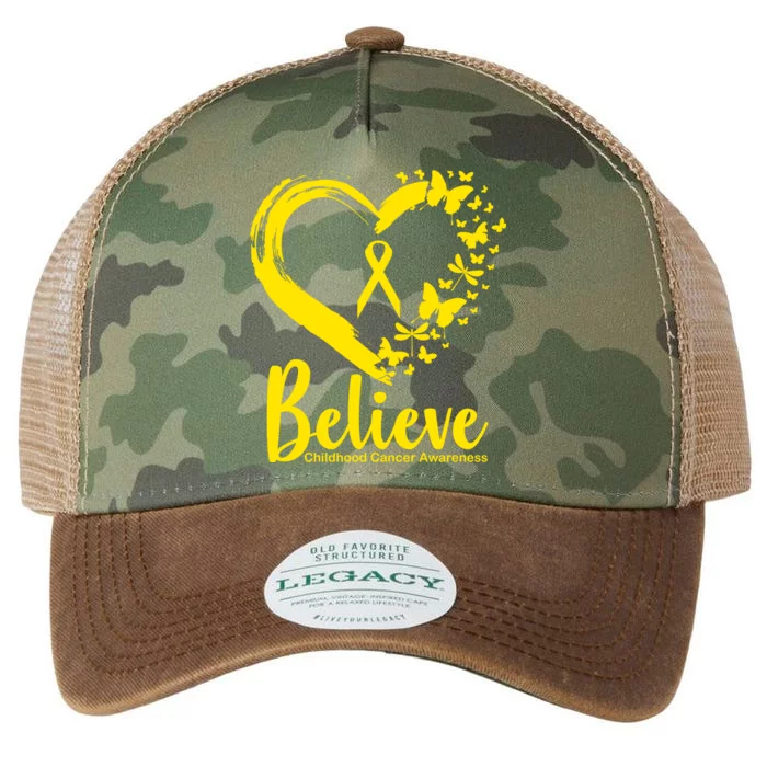 Believe Childhood Cancer Awareness Legacy Tie Dye Trucker Hat