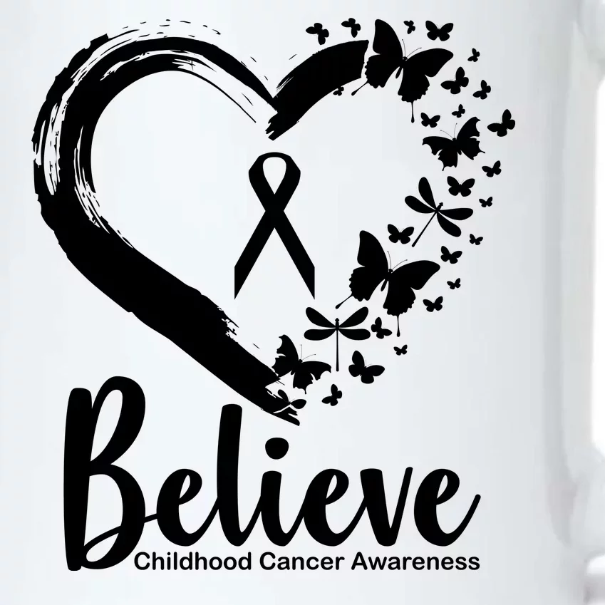 Believe Childhood Cancer Awareness Black Color Changing Mug