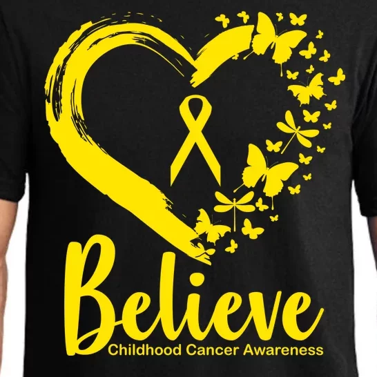 Believe Childhood Cancer Awareness Pajama Set