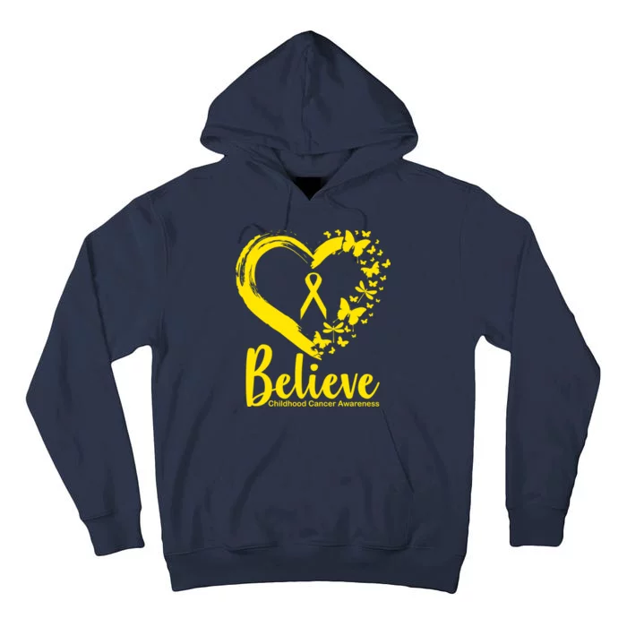 Believe Childhood Cancer Awareness Tall Hoodie