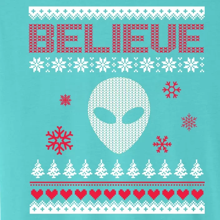 Believe In Aliens Ugly Christmas ChromaSoft Performance T-Shirt