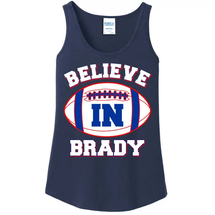 Believe In Brady Fan Football Design Ladies Essential Tank