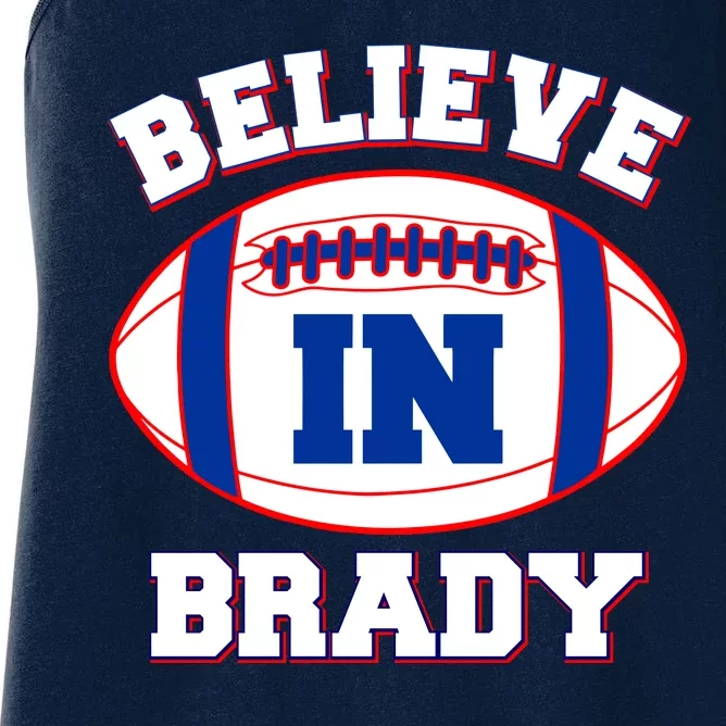 Believe In Brady Fan Football Design Women's Racerback Tank