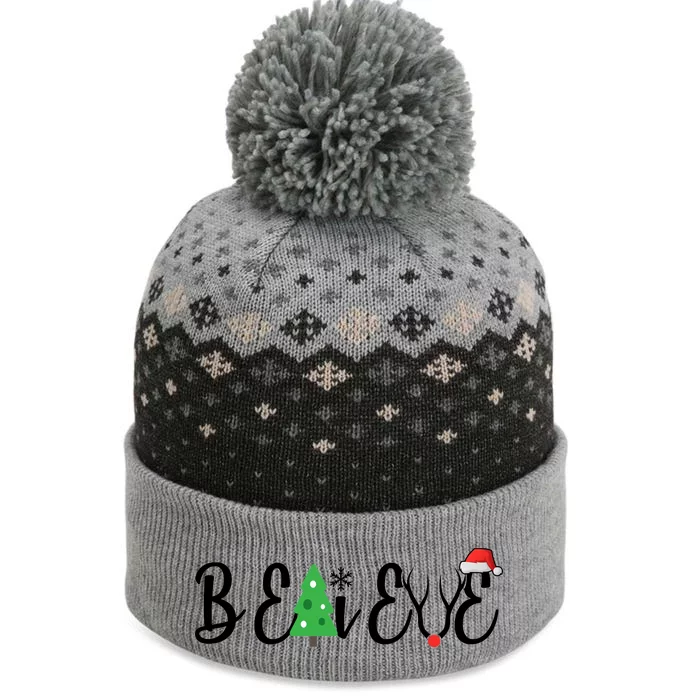 Believe In Christmas Cute The Baniff Cuffed Pom Beanie