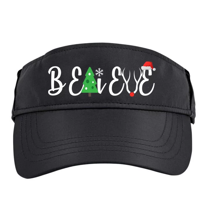 Believe In Christmas Cute Adult Drive Performance Visor