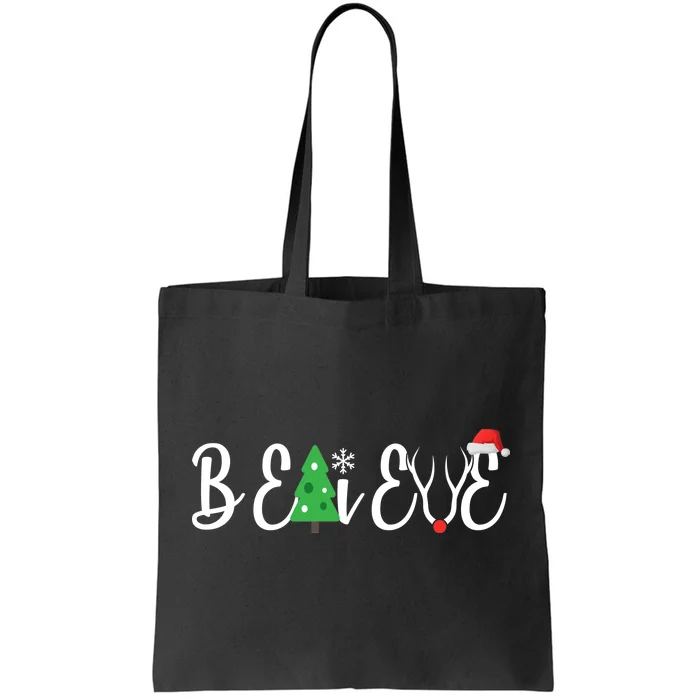 Believe In Christmas Cute Tote Bag