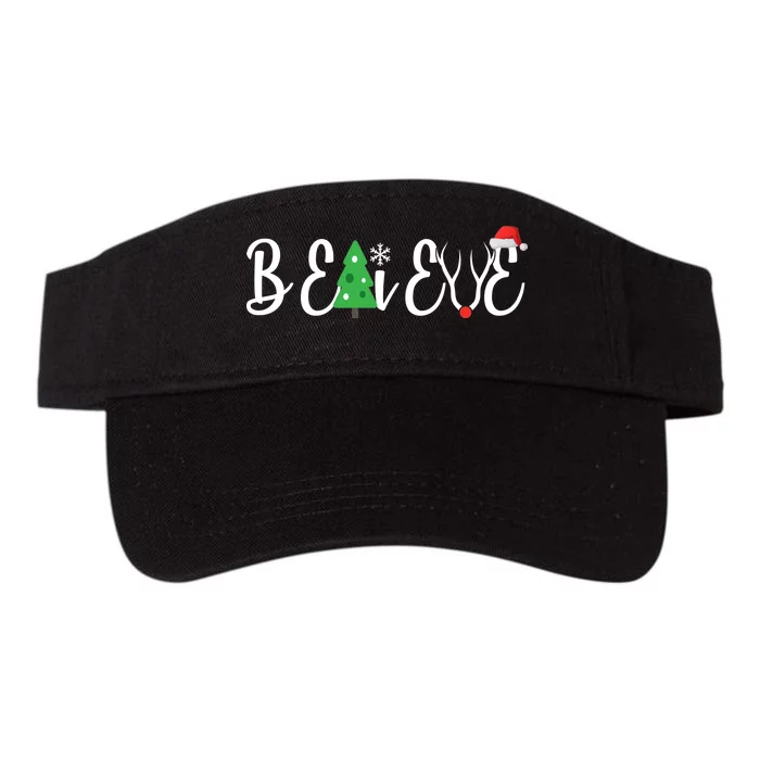 Believe In Christmas Cute Valucap Bio-Washed Visor