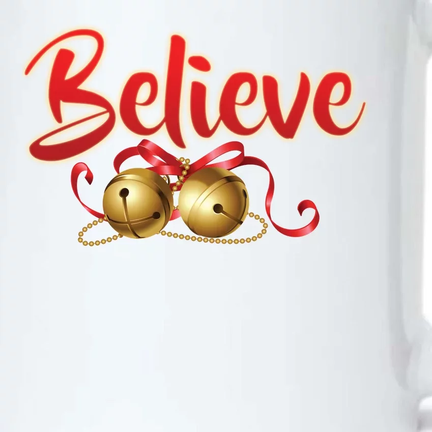 Believe In Christmas Jingle Bells Black Color Changing Mug