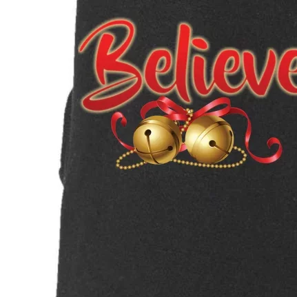 Believe In Christmas Jingle Bells Doggie 3-End Fleece Hoodie