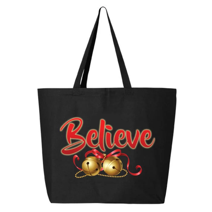 Believe In Christmas Jingle Bells 25L Jumbo Tote