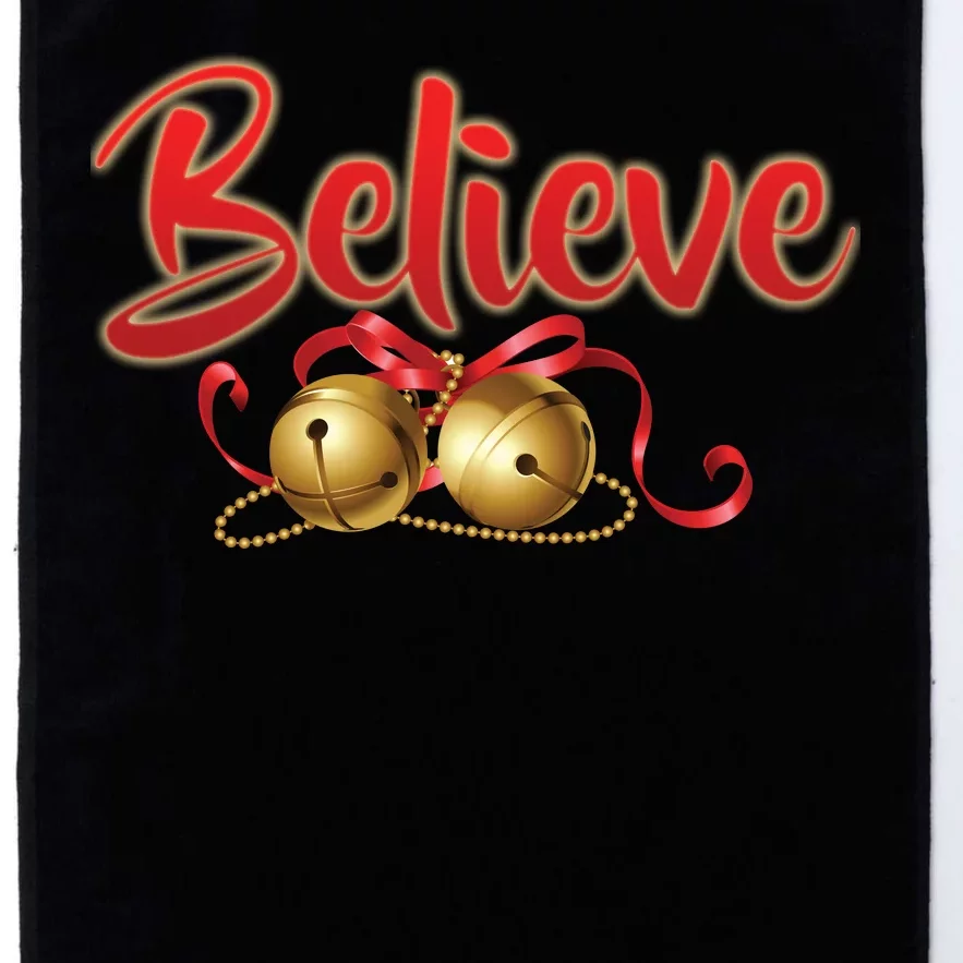 Believe In Christmas Jingle Bells Platinum Collection Golf Towel