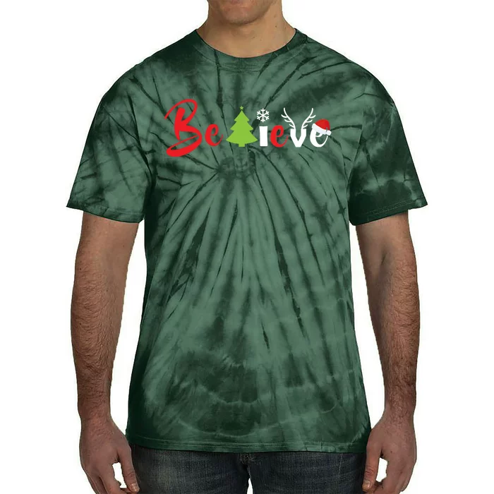 Believe In Christmas Spirit Tie-Dye T-Shirt