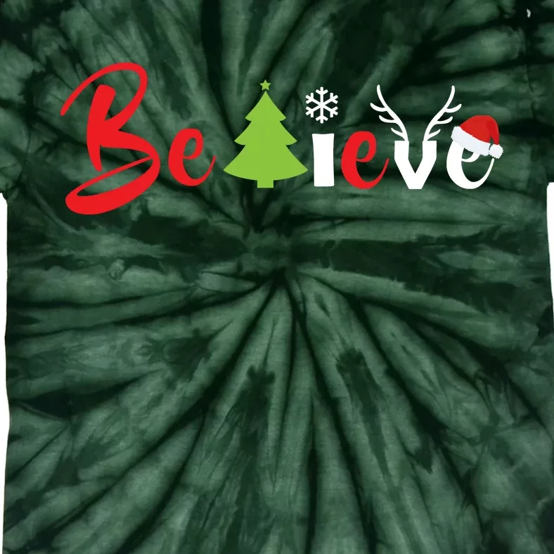 Believe In Christmas Spirit Tie-Dye T-Shirt