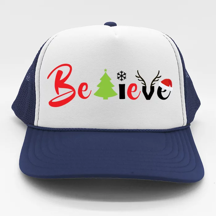 Believe In Christmas Spirit Trucker Hat