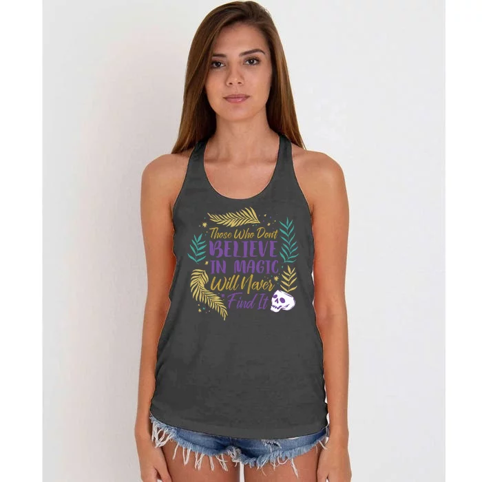 Believe In Magic Women's Knotted Racerback Tank