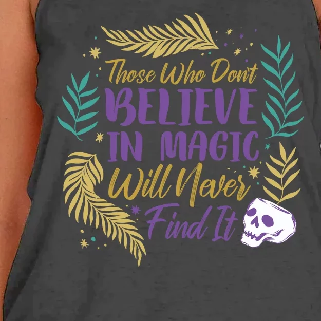 Believe In Magic Women's Knotted Racerback Tank