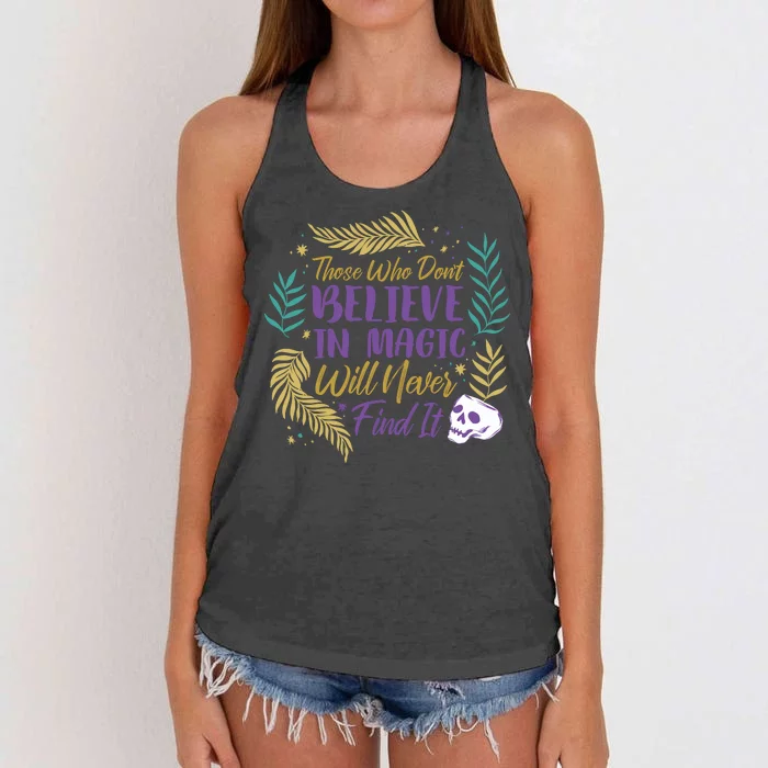 Believe In Magic Women's Knotted Racerback Tank