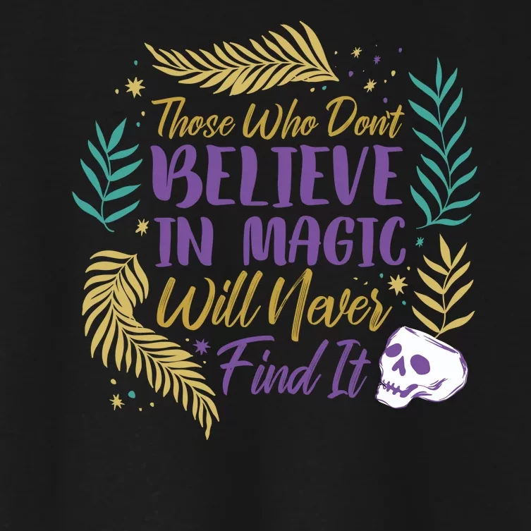 Believe In Magic Women's Crop Top Tee