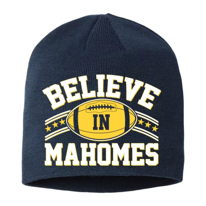 Believe In Mahomes KC Football Kansas City Fan 8 1/2in Sustainable Knit Beanie