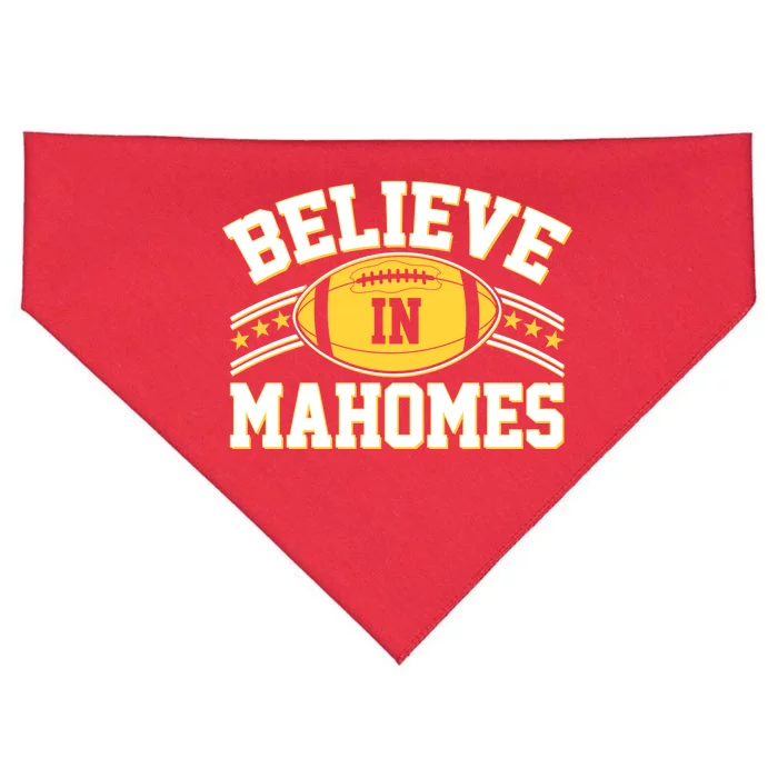 Believe In Mahomes KC Football Kansas City Fan USA-Made Doggie Bandana